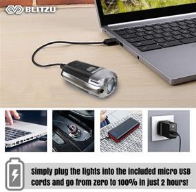 img 2 attached to 🚲 BLITZU Gator 390 USB Rechargeable LED Bike Light Set: Waterproof, Easy-to-Install Safety Lights for Kids, Men, and Women in Road Cycling