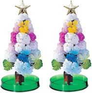 🌳 elepure 2pcs magic growing tree, diy mother's day decorations crystal paper tree - novelty kit for mothers, funny presents and party toys | color tree logo