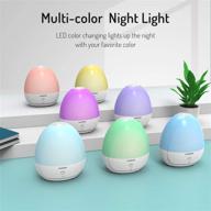 🌫️ cool mist humidifier for bedroom - quiet, filterless 2l tank with high low mist, waterless auto-off - 7 led color night light - ideal for baby kids nursery - etl approved logo