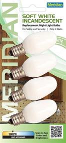 img 2 attached to 💡 Meridian Electric 13201 C7 Incandescent Night Light Bulbs, Small Size, White, 4-Pack