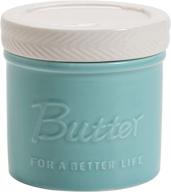 volentenvir volentenvir butter crock french butter keeper with lid spreadable soft butter container with water line perfect capacity classical design for housewarming presents food service equipment & supplies logo