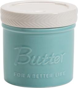img 4 attached to VOLENTENVIR VOLENTENVIR Butter Crock French Butter Keeper With Lid Spreadable Soft Butter Container With Water Line Perfect Capacity Classical Design For Housewarming Presents Food Service Equipment & Supplies