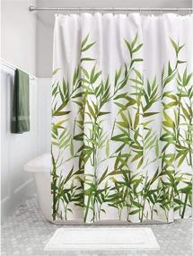 img 2 attached to 🚿 Anzu Fabric Shower Curtain - Water-Repellent Bath Liner for Kids, Guest, College Dorms, Master Bathrooms - 72x72 inches, Green