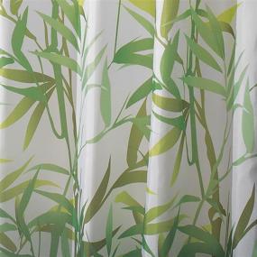 img 1 attached to 🚿 Anzu Fabric Shower Curtain - Water-Repellent Bath Liner for Kids, Guest, College Dorms, Master Bathrooms - 72x72 inches, Green