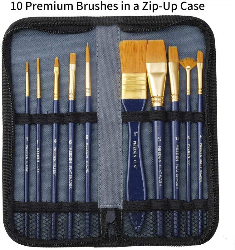 MEEDEN Detail Paint Brush Set - 6 Miniature Art Brushes - MEEDEN Art 3 Pack