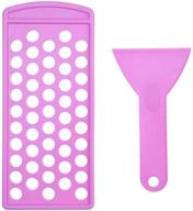 💜 lip balm filling tray and spatula set - quick & easy pouring and spreading technology - effortlessly fill 50 lip balm containers (5.5ml) in seconds (purple) logo