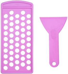 img 4 attached to 💜 Lip Balm Filling Tray and Spatula Set - Quick & Easy Pouring and Spreading Technology - Effortlessly Fill 50 Lip Balm Containers (5.5mL) in Seconds (Purple)