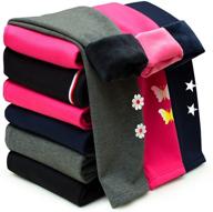 🧥 meilonger 3-pack winter fleece leggings for girls' clothing logo