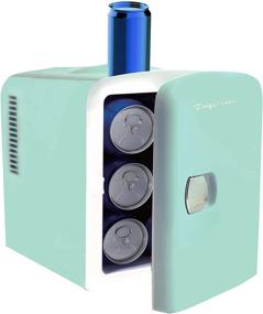 img 2 attached to 🍃 Frigidaire Mint EFMIS149_AMZ Mini Portable Compact Personal Fridge Cooler: 4L Capacity, Chills 6 Cans, Freon-Free & Eco Friendly | For Home & Car Use