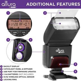 img 1 attached to 📸 Altura Photo AP-305C Canon Flash with Manual Trigger - Camera Flash for Canon R, RP, 90D, 80D, 70D, SL2, T7I, T6, T6I, 5D, 6D, 7D, M6, M50 - 2.4GHz TTL Speedlite for DSLR and Mirrorless Cameras