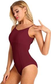 img 2 attached to Aislor Camisole Spaghetti Bodysuit Dancewear
