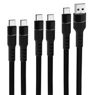 🔌 miiper usb type c cable 5pack (3/3/6/6/10ft) - fast charger charging cord for samsung galaxy s10 s9 note 10 plus, lg v30 g6 g5 v20, google pixel, moto z2 and more logo