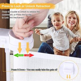 img 3 attached to 🚪 PRObebi Mesh Retractable Safety Gate: Ultimate Protection for Babies and Pets (130cm/52 inch)