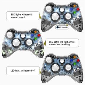 img 3 attached to 🎮 PAWHITS Xbox 360 Wireless Controller: Dual Motor Vibration Gamepad for Immersive Gaming - Black