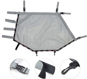 img 1 attached to Sresk RZR Shade Nets/UTV Window Net/Roll Cage Mesh Guard For Polaris RZR/ATV Cabs And Roofs (Gray)