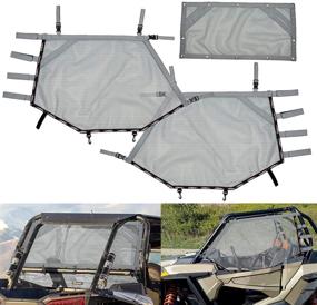 img 4 attached to Sresk RZR Shade Nets/UTV Window Net/Roll Cage Mesh Guard For Polaris RZR/ATV Cabs And Roofs (Gray)