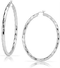 img 4 attached to 💎 Sparkle & Shine with Brooklyn Bling Diamond Twisted Earrings - Girls' Jewelry Delight