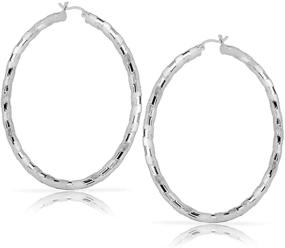 img 2 attached to 💎 Sparkle & Shine with Brooklyn Bling Diamond Twisted Earrings - Girls' Jewelry Delight