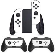 🎮 heystop grip for nintendo switch/switch oled joy-con - 3 pack, black - controller handle case kit for nintendo switch joy con - enhanced wear resistance logo