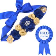 royal blue maternity sash corsage logo
