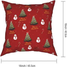 img 2 attached to 🎄 Merry Christmas Throw Pillow Covers Set of 4 - Decorative Christmas Tree Cushion Cases for Sofa Couch Chair Car - Red 18x18 Pillow Covers