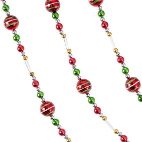 img 3 attached to Klikel Christmas Acrylic Garland - 10 🎄 Foot Length in Red, Green, Gold, and Silver