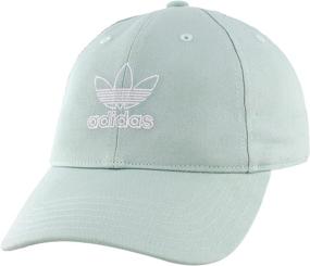 img 4 attached to Chic & Comfy adidas Women's Originals Outline Logo Relaxed Adjustable Cap in Ash Green/White – One Size Fits All