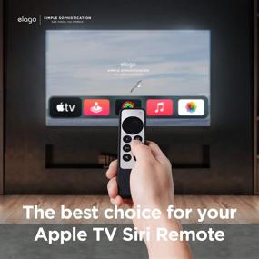 img 2 attached to 📺 Чехол elago R2 Slim для пульта Siri поколения 2 Apple TV 4K HD 2021 - тонкий и легкий дизайн, силикон без царапин, поглощение ударов, полный доступ ко всем функциям (синий свет в темноте)