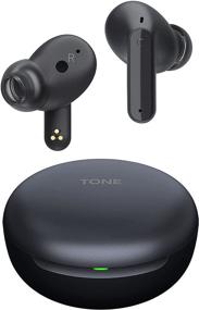 img 4 attached to LG Tone Free FP5 - TWS Bluetooth Earbuds with Active Noise Cancelling, Meridian Sound, 3D Immersive Audio, and 3 Microphones