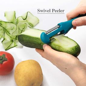 img 2 attached to 🥕 3-in-1 Ultra-Sharp Vegetable Peeler with Small Paring Knife - Ideal for Kitchen, Outdoor Cooking, RV Camping - BPA Free, Safe and Portable