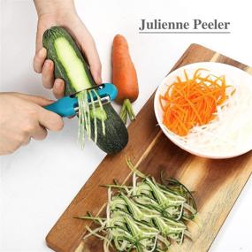 img 1 attached to 🥕 3-in-1 Ultra-Sharp Vegetable Peeler with Small Paring Knife - Ideal for Kitchen, Outdoor Cooking, RV Camping - BPA Free, Safe and Portable