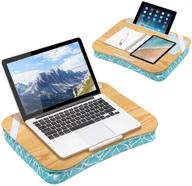 selink 2.0 portable lap desk for home office with tablet/phone holder and device ledge - compatible with 15.6 inch laptop - ideal for bed couch - blue logo