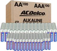 🔋 acdelco super alkaline batteries combo pack - 200 count (aa & aaa) with 10-year shelf life and recloseable packaging logo