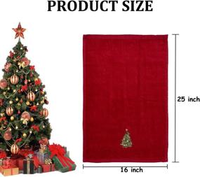 img 2 attached to 🎄 Christmas Bathroom Hand Towels 16x25 inch, 3 Pack with Embroidery Design, 100% Cotton Super Soft and Absorbent Dish Towels for Holiday, Kitchen, Drying, Cleaning - Ideal Christmas Gift