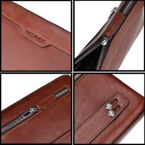 img 1 attached to 👜 Genuine Leather Handbags: BALIDIYA Business Men's Accessories Wallets, Card Cases & Money Organizers