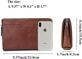 img 3 attached to 👜 Genuine Leather Handbags: BALIDIYA Business Men's Accessories Wallets, Card Cases & Money Organizers