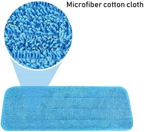 img 2 attached to Premium Blue Microfiber Spray Mop Replacement Heads - 6-Pack Wet Dry Mops, Reusable Pads for Bona Floor Care System