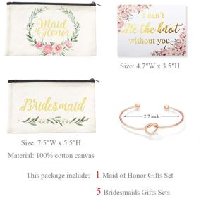 img 1 attached to Bridesmaid Cosmetic Pouches Wedding Bracelet