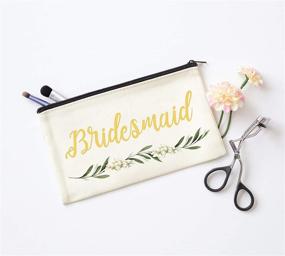 img 2 attached to Bridesmaid Cosmetic Pouches Wedding Bracelet