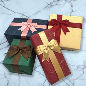 img 3 attached to 🎁 Premium Generic Solid Color Kraft Gift Wrapping Paper Set with Wrapping Ribbons - Ideal for Christmas, Birthdays, Weddings, and Holiday Parties - Includes 8 Sheets of 30.9 x 21.5 h Dimensions