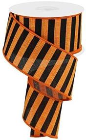 img 2 attached to Orange Horizontal Halloween Stripes Ribbon