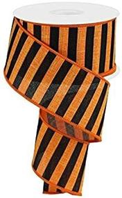 img 1 attached to Orange Horizontal Halloween Stripes Ribbon