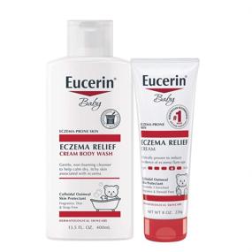 img 4 attached to 👶 Eucerin Baby Eczema Relief Cream Body Wash & Moisturizer Bundle, 21.5 Fl Oz