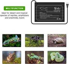 img 1 attached to 🔥 Thermostat Adjustable Reptile Heat Pad: Ideal Under Tank Heater for Turtle, Snake, Lizard, Frog, Spider, and Plant Box - Choose from 8W, 16W, or 24W