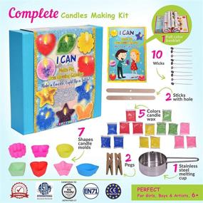 img 3 attached to 🕯️ KRAFTZLAB Complete Candle Making Kit - Includes 5 Colored Candle Wax, 7 Molds, 10 Wicks, 1 Melting Cup and More - DIY Starter Kit for Kids and Adults