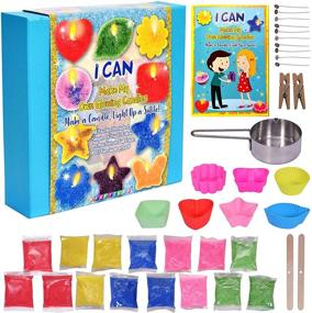 img 4 attached to 🕯️ KRAFTZLAB Complete Candle Making Kit - Includes 5 Colored Candle Wax, 7 Molds, 10 Wicks, 1 Melting Cup and More - DIY Starter Kit for Kids and Adults