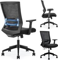 🪑 ergonomic mesh home office chair with adjustable lumbar support - swivel mid back computer chair for teens, students, and adults logo