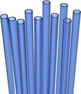 ✨🥤 fiesta 20-pack of durable blue plastic straws with sturdy cleaning brush - ideal for tumblers and mason jars - dishwasher safe | bpa & pfoa free | long-lasting & reusable logo