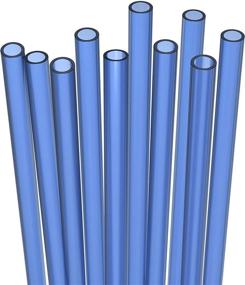 img 2 attached to ✨🥤 Fiesta 20-Pack of Durable Blue Plastic Straws with Sturdy Cleaning Brush - Ideal for Tumblers and Mason Jars - Dishwasher Safe | BPA & PFOA Free | Long-Lasting & Reusable