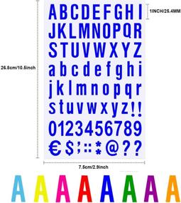 img 3 attached to 🔠 Versatile 8 Sheet Self Adhesive Vinyl Letters Numbers Kit: Ideal for Mailboxes, Signs, Windows, Doors, Cars, Trucks, and More!